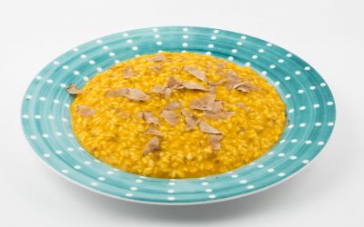 Risotto alla zucca e tartufo bianco (Tuber Magnatum Pico)